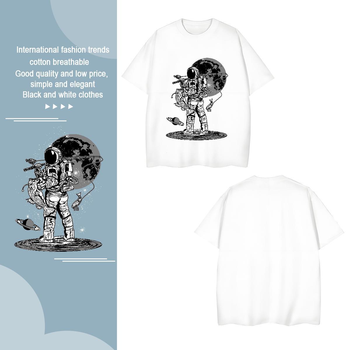 Men T Shirts 230g Cotton universe Hip Hop Street O Neck Short Sleeves Custom Print Plus Size Men Clothes T-Shirt Classic Casual Popular Tees