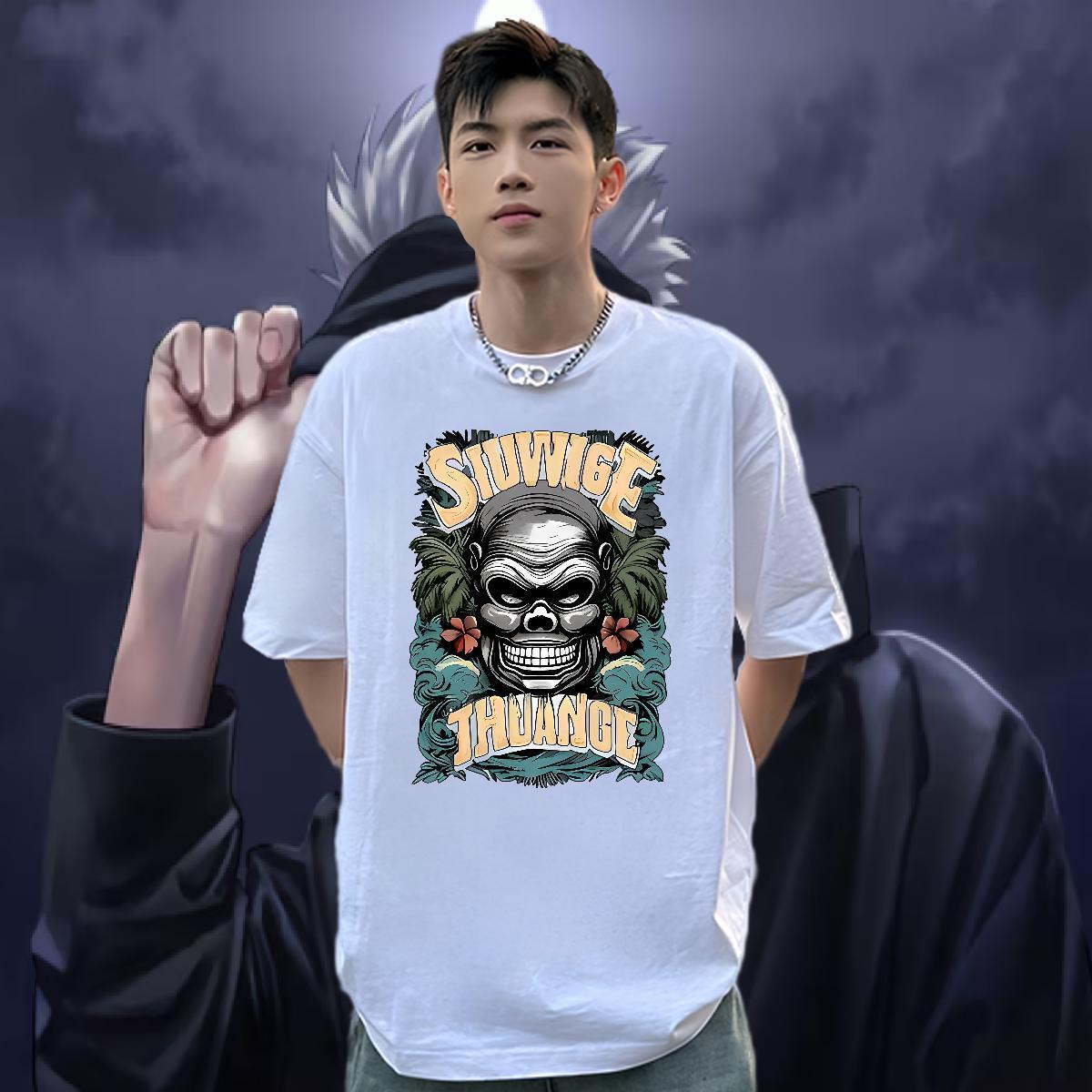 Designer Fashion T shirt 230g 100% Cotton chimpanzee Casual Top Tees Short Sleeve Soft TOP Quality Men Tshirts Customized Print