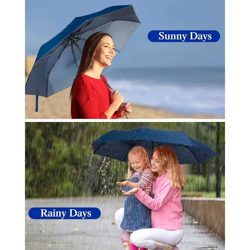10 Pack Rain Umbrellas Bulk Automatic Open Close Collapsible Umbrella for Men WomenXJ240806