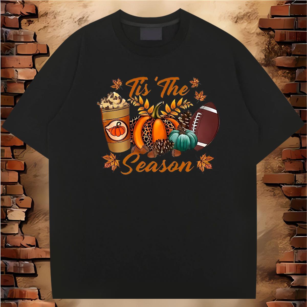 T Shirts Men 230g Cotton pumpkin Daily Outfit Crew Neck Breathable Cartoon Printing L-4XL Men Tees Custom Free Shipping Tshirts