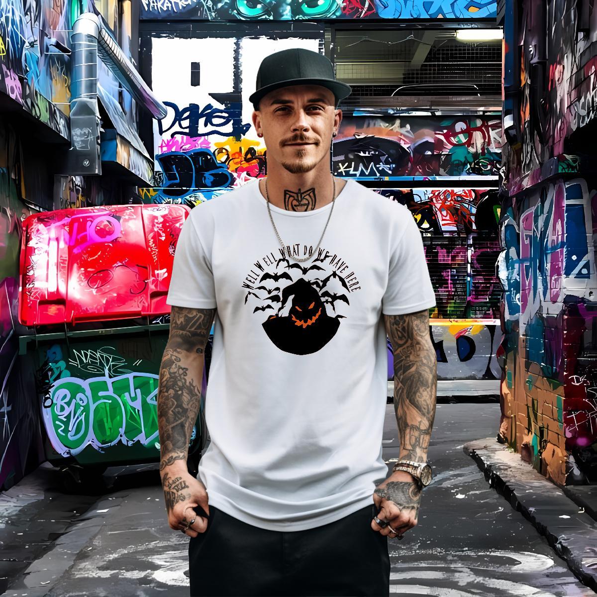 Brand T-Shirts 230g 100% Cotton demon Anime Printing Street Tops Tees Crew Neck High Quality Men Tees Plus Size Custom