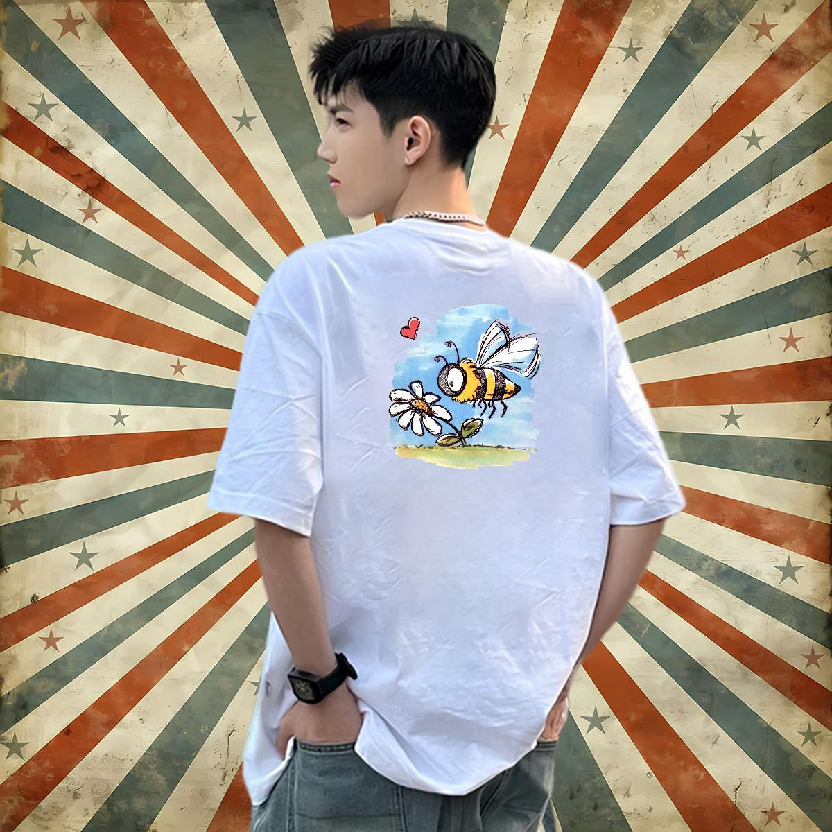 Stylist T Shirts Men 230g Cotton Street wear Hip Hop Tees Breathable Short Sleeve Soft Men Tees Skull