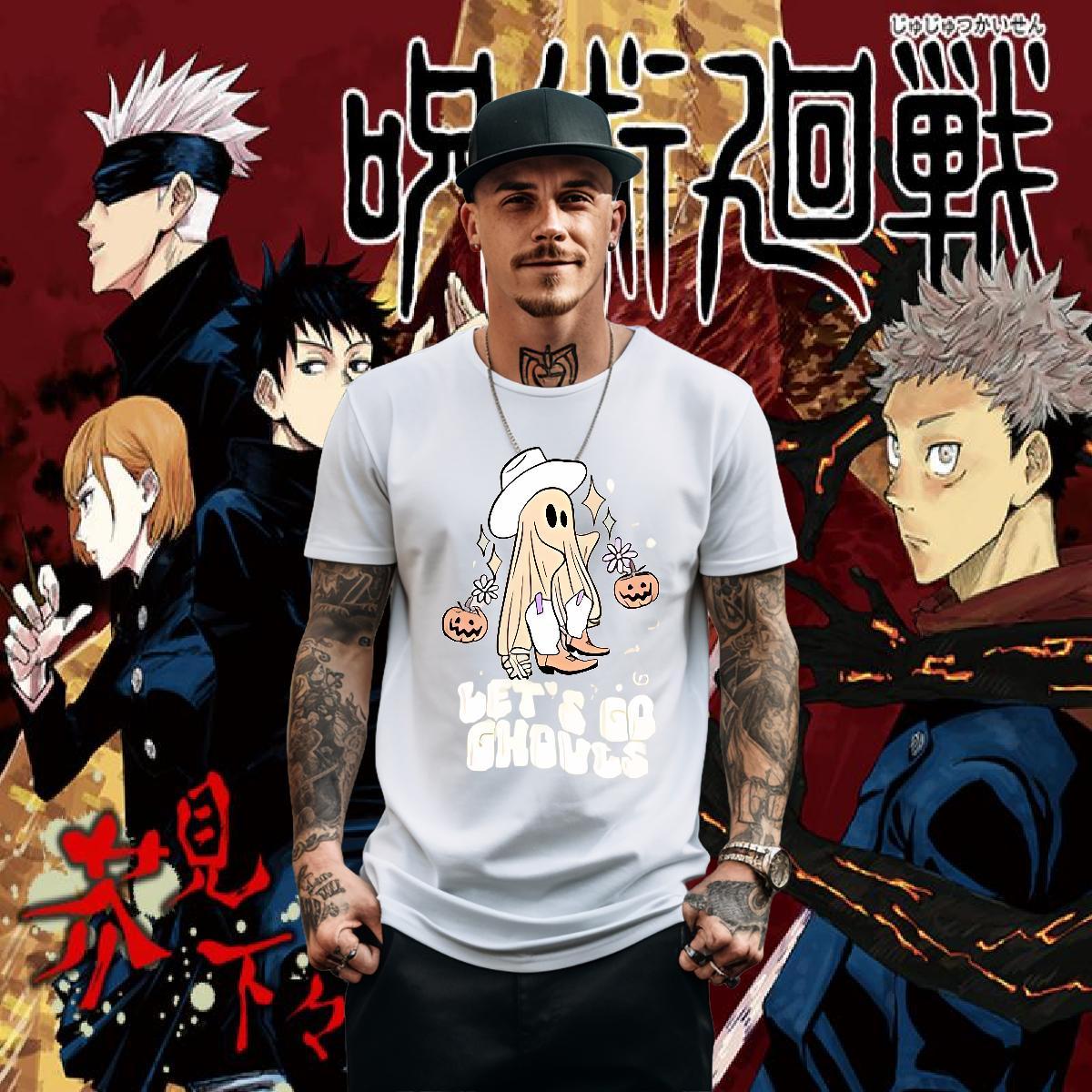 Fashion Design T Shirts Men 230g Pure Cotton halloween Outdoor Tees Crew Neck Breathable Comfortable Couples T Shirts Plus Size Custom