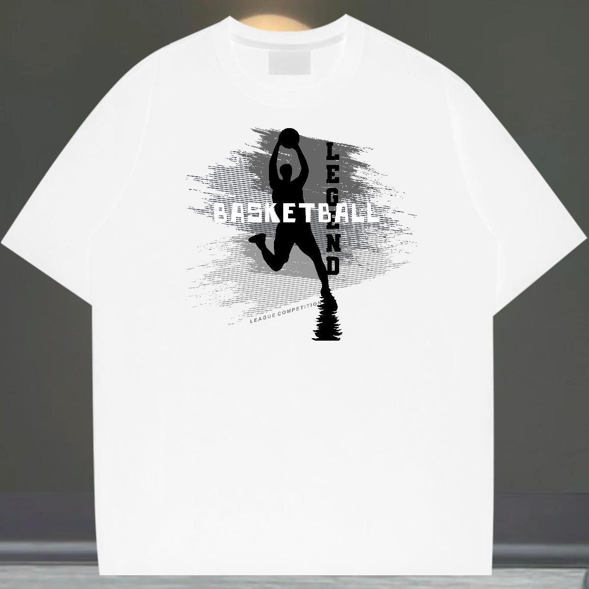 Free Shipping Men Tees 230g Pure Cotton Summer Casual basketball Custom Print Plus Size O Neck Short Sleeves Customized T Shirts Men Top Tees