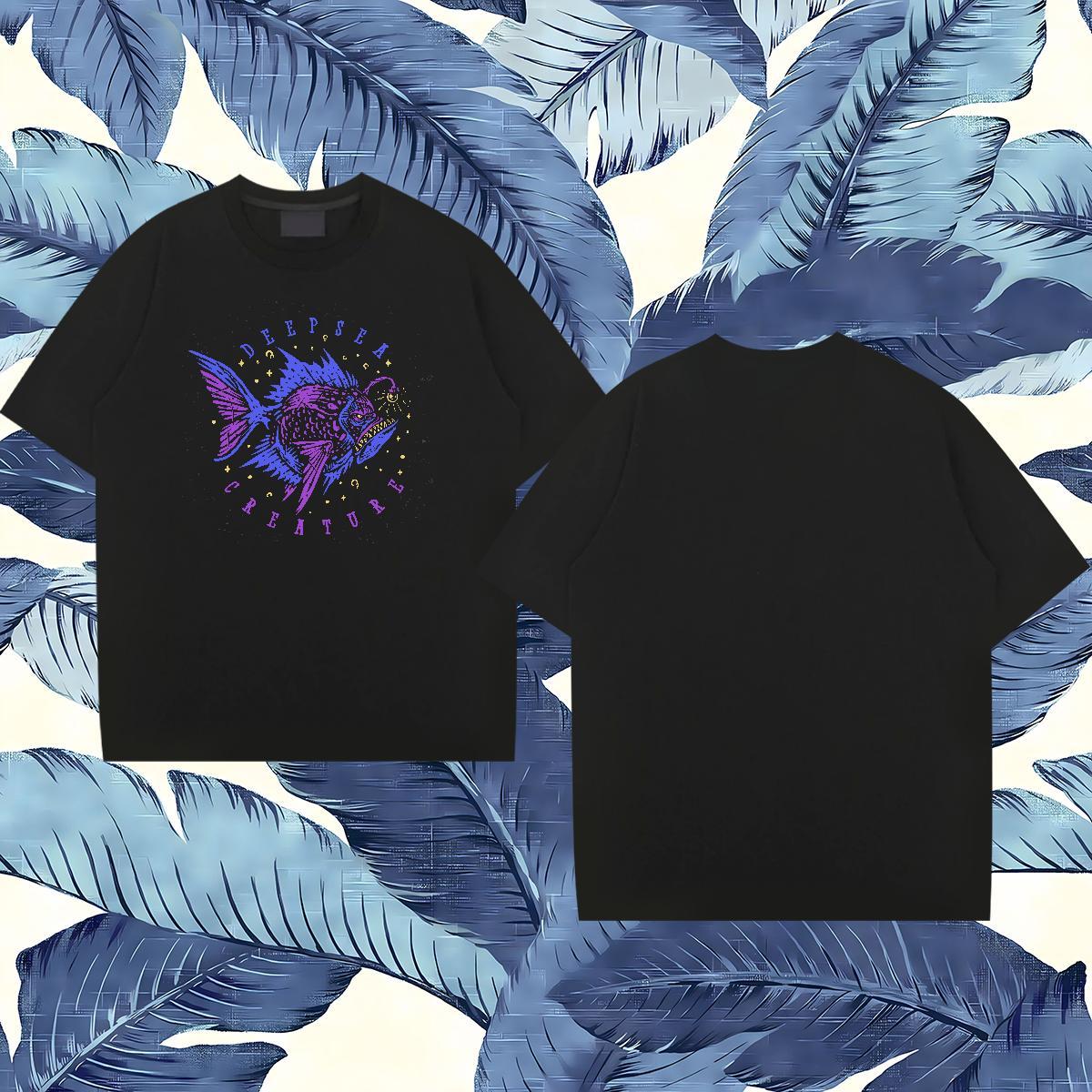 New Arrival T Shirts Men 100% Cotton 230g Spring Summer Tee Shirt Short Sleeve Soft High Quality Tshirts Cartoon Print