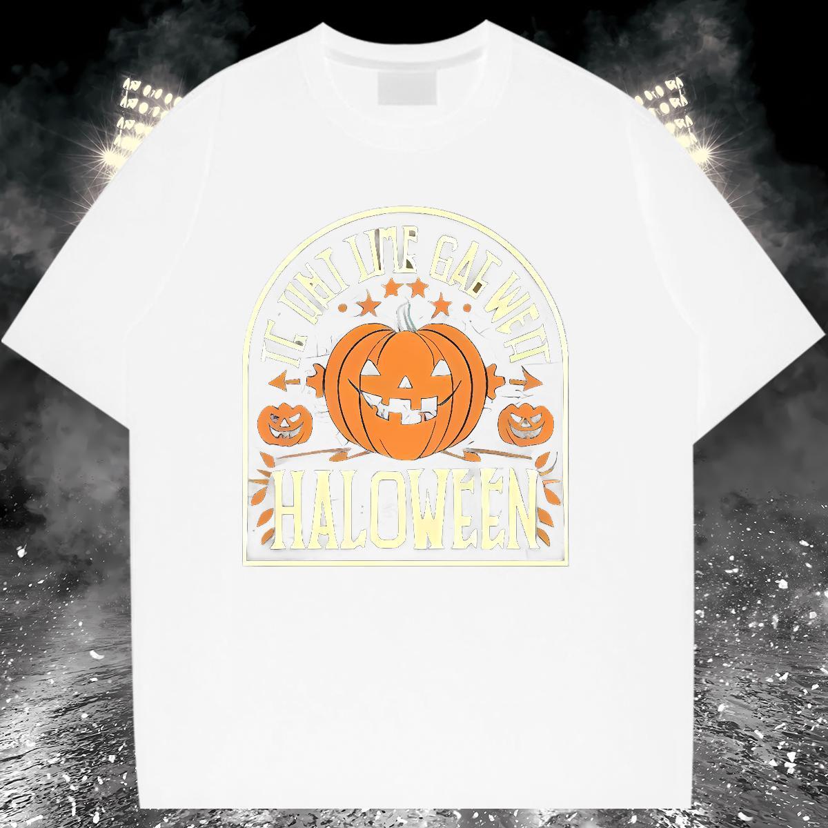 2024 Mens T Shirts 100% Cotton 230g halloween Hip Hop Tshirts Breathable Short Sleeve Comfortable Men Tshirts Graphic