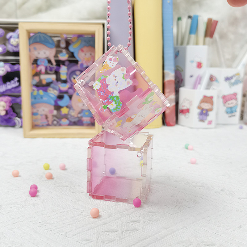 DIY GuKa Magic Cube Set Creative Children's Handmade GuKa GuKa Disk Gradient Transparent Magic Cube Puzzle Toy