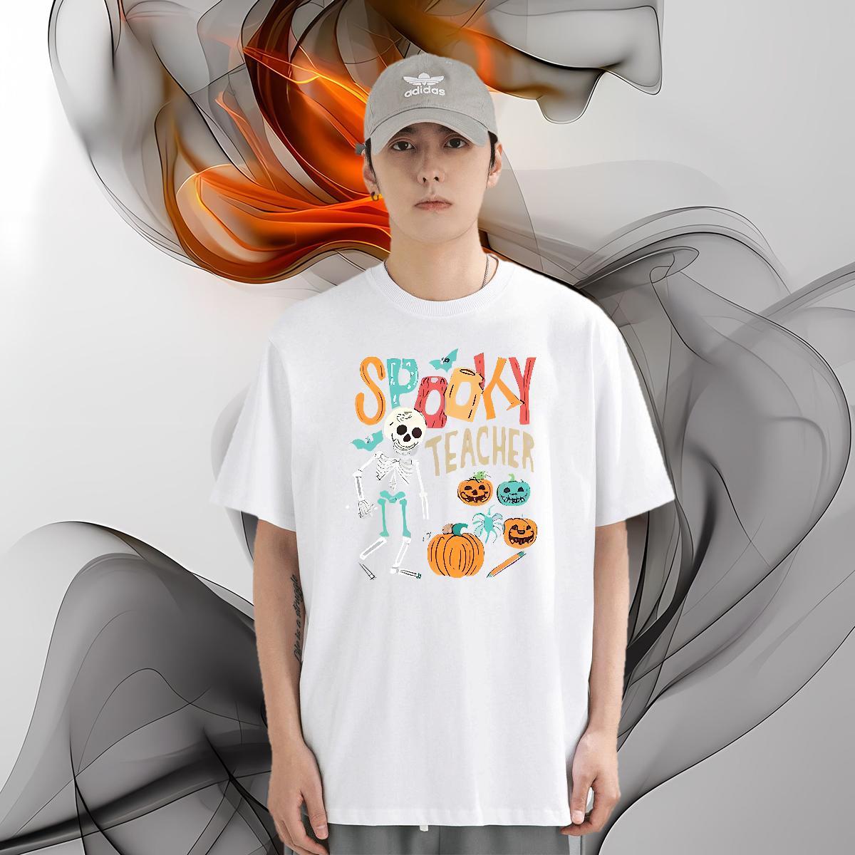 T shirt 230g Pure Cotton pumpkin Spring Summer Short Sleeve O-Neck Oversized 3XL 4XL Men Tops Tees Fashion New Free Shipping Wear