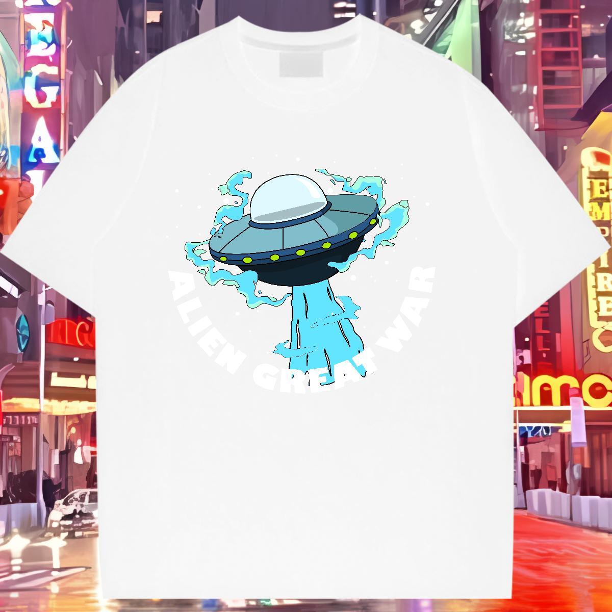 Designer Womens T Shirts Breathable Short Sleeve Women Tshirts Anime ET Sport 230g 100% Cotton TOP Quality Clothes Shirt