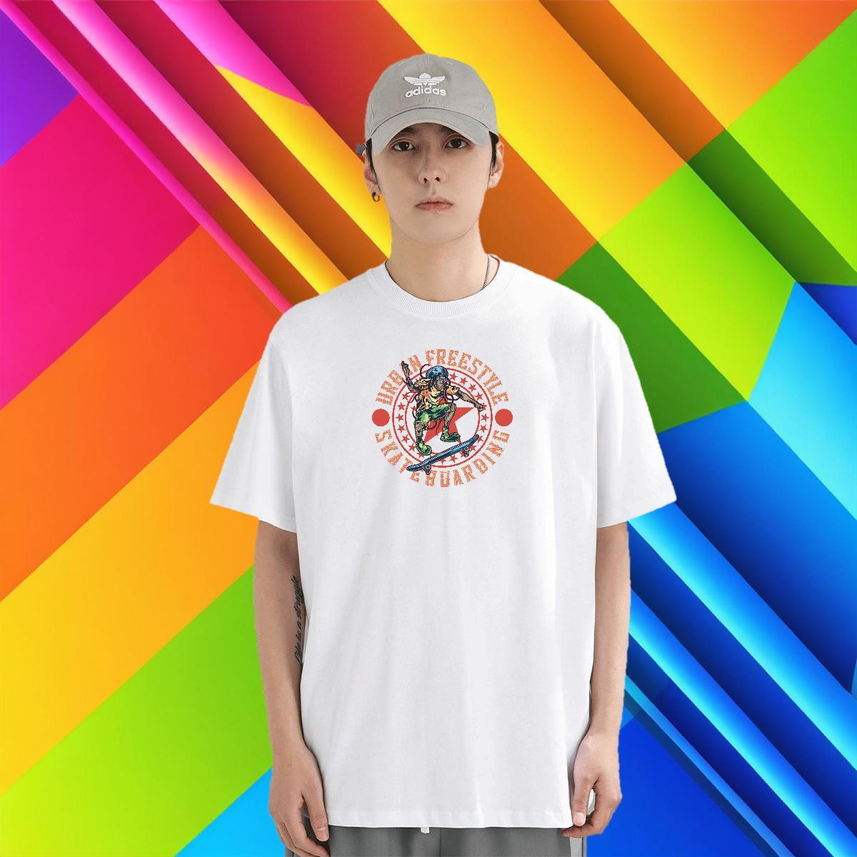 Brand Men Tees 100% Cotton 230g Anime Printing Street person Plus Size Cartoon Round Neck Short Sleeve Factory Direct Mens T Shirts Tee Shirt