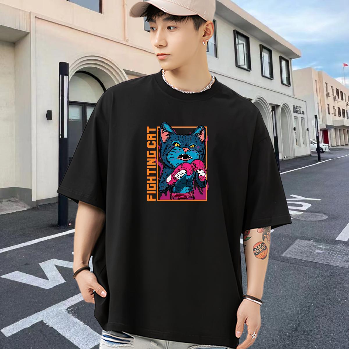 Stylist T Shirt For Man 230g Cotton letter Home Outdoor Tees Shirts Crew Neck Breathable Designer Tshirts Custom Cartoon