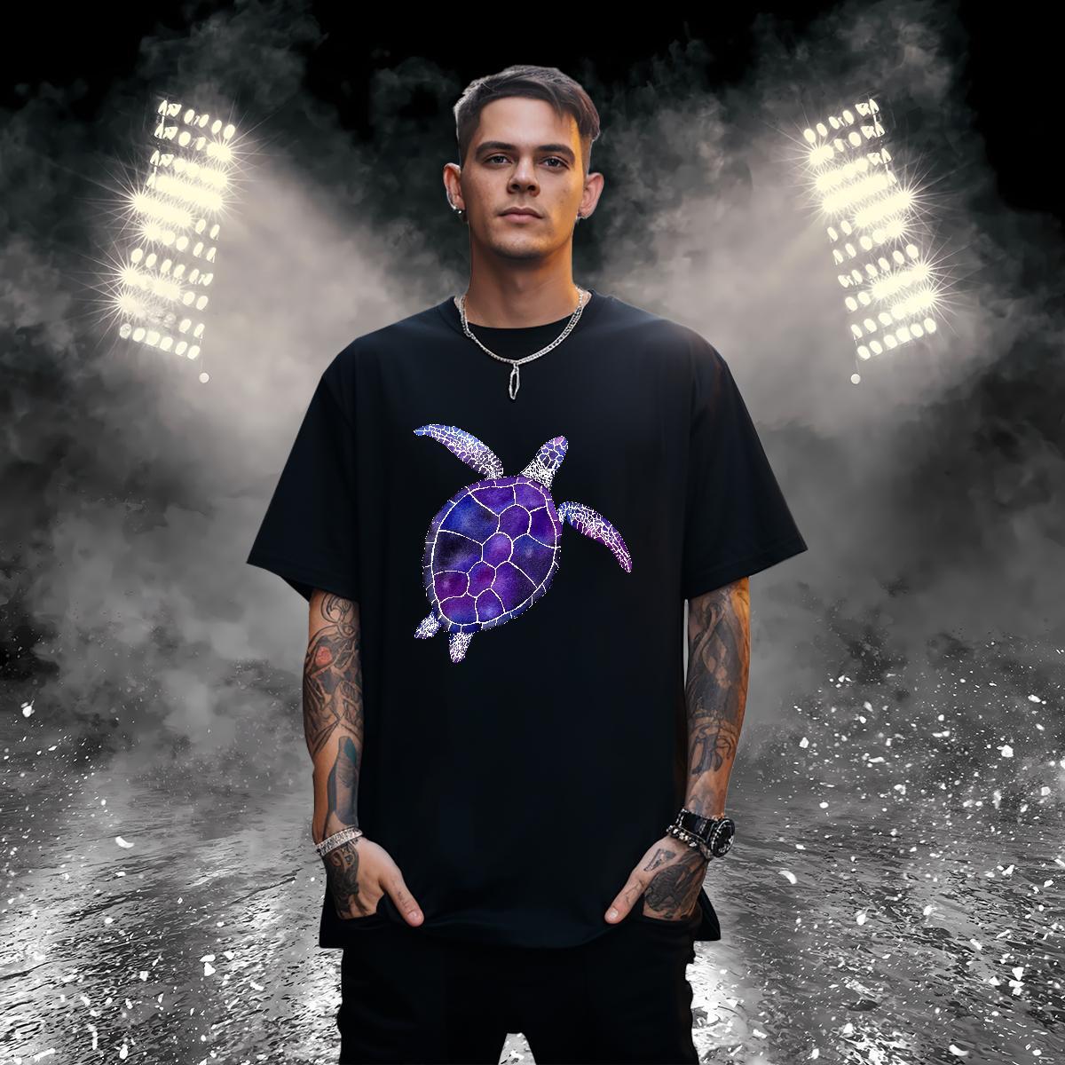 High Quality Men Tees 230g Cotton tortoise T Shirt For Man Daily Wear Crew Neck Oversized 3XL 4XL Designer Fashion Tshirts