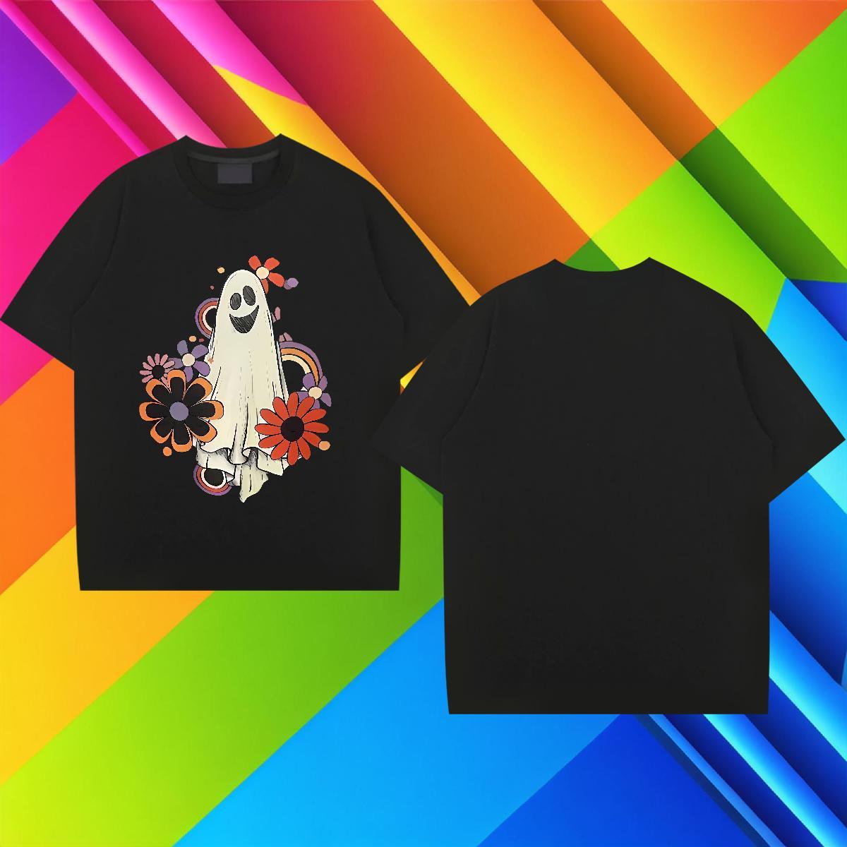 New T shirt 230g 100% Cotton monster Summer Casual Tops Tees Breathable Crew Neck High Quality Men Tees DIY Logo Oversized