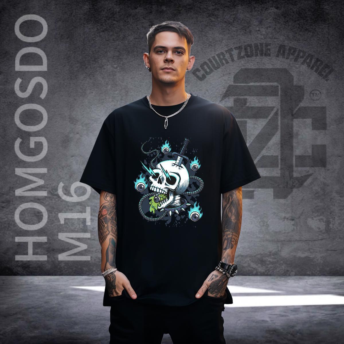 2024 Designer T shirt skull Tops Shirt 230g 100% Cotton Casual Daily Wear Comfortable Custom Printed Breathable Short Sleeve Men Tops Tees