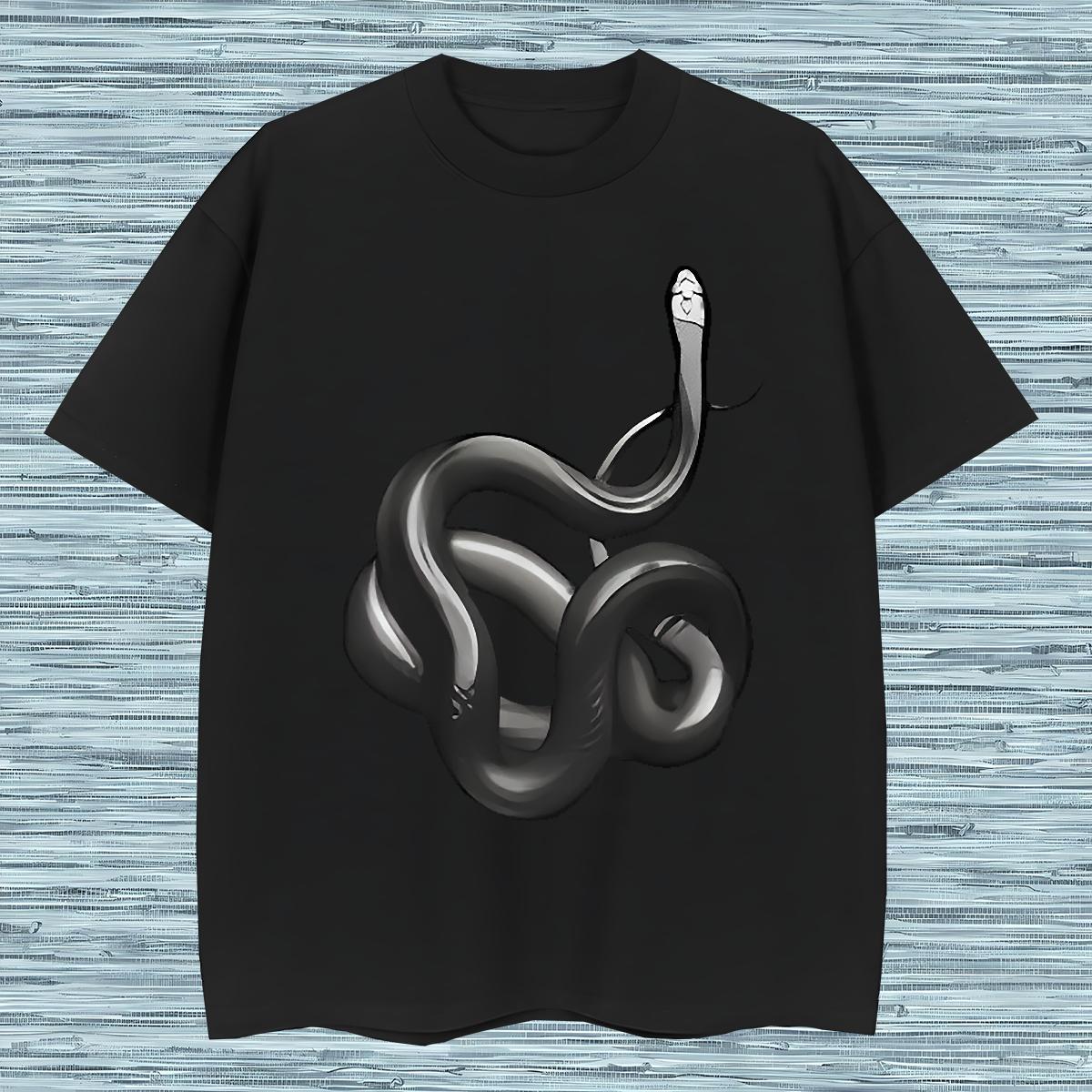 Men T Shirts 230g Pure Cotton snake Spring Summer Crew Neck Custom Cartoon Men Tops Tees Classic Popular Tops Shirt
