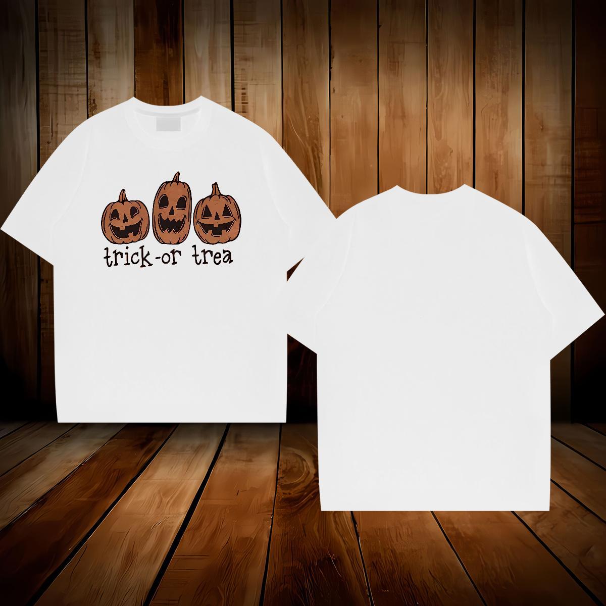 DIY Customized T Shirt For Man 230g 100% Cotton halloween Summer Casual Tops Breathable Crew Neck Popular Men Tops Tees DIY Printed