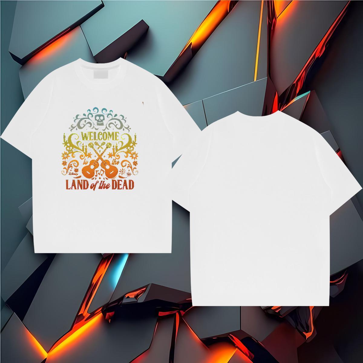 T shirt 230g Pure Cotton halloween Summer Casual Short Sleeve O-Neck Customized Men Tops Tees Designer Soft Wear