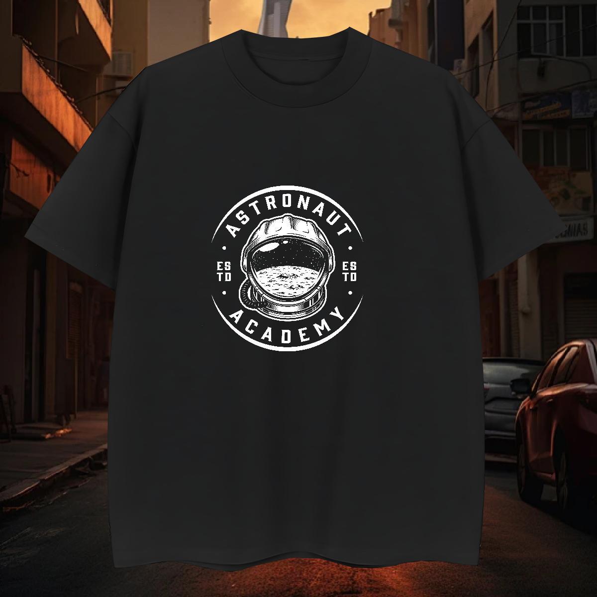 T-Shirts 230g Pure Cotton outer space Spring Summer Short Sleeve O-Neck Oversized 3XL 4XL Mens Tshirts New Free Shipping Tops