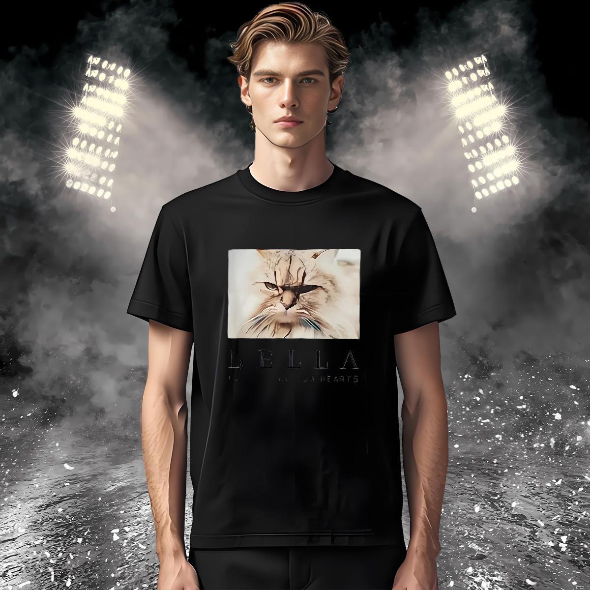 New Designer T Shirts Men 230g Cotton cat Beach Tops Short Sleeve Soft TOP Quality Men Clothes T-Shirt Custom Big Size