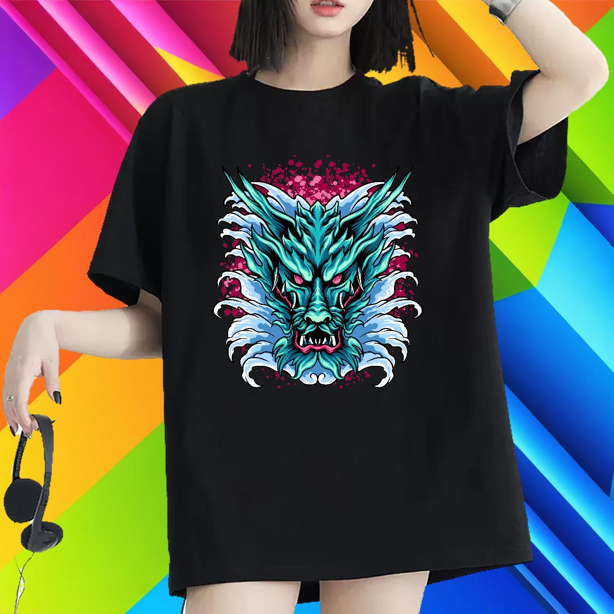 Soft Women T Shirts O Neck Short Sleeves Tshirt for Man Woman Skull Summer Casual 100% Cotton 230g DIY Tshirts