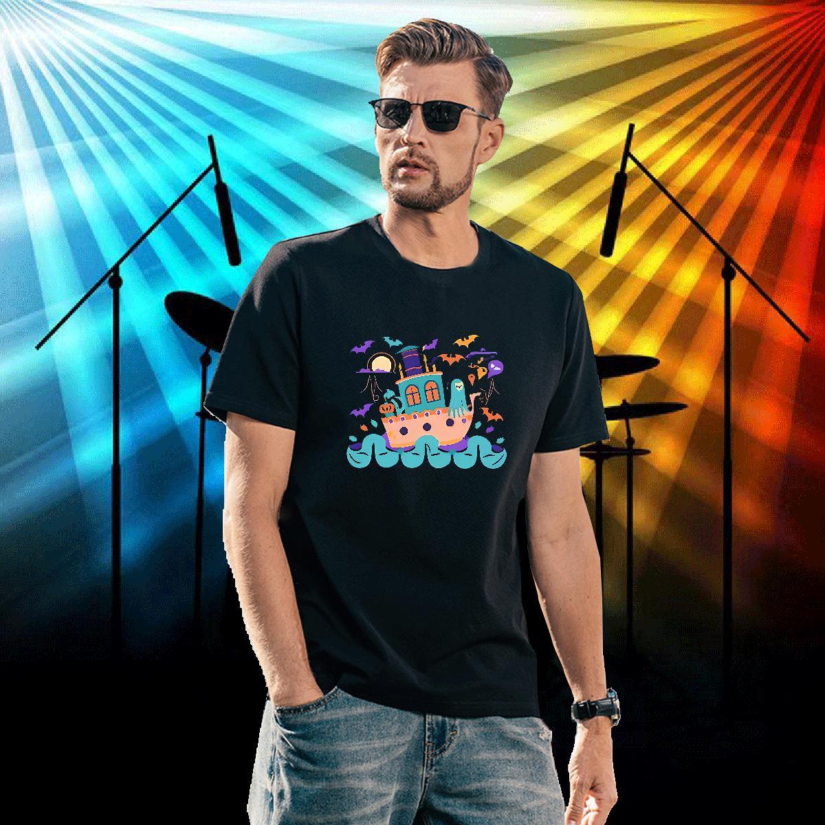 Custom Mens T Shirts 230g 100% Cotton Casual Tops Tees Breathable Crew Neck Cool Couples T Shirts Customized Print