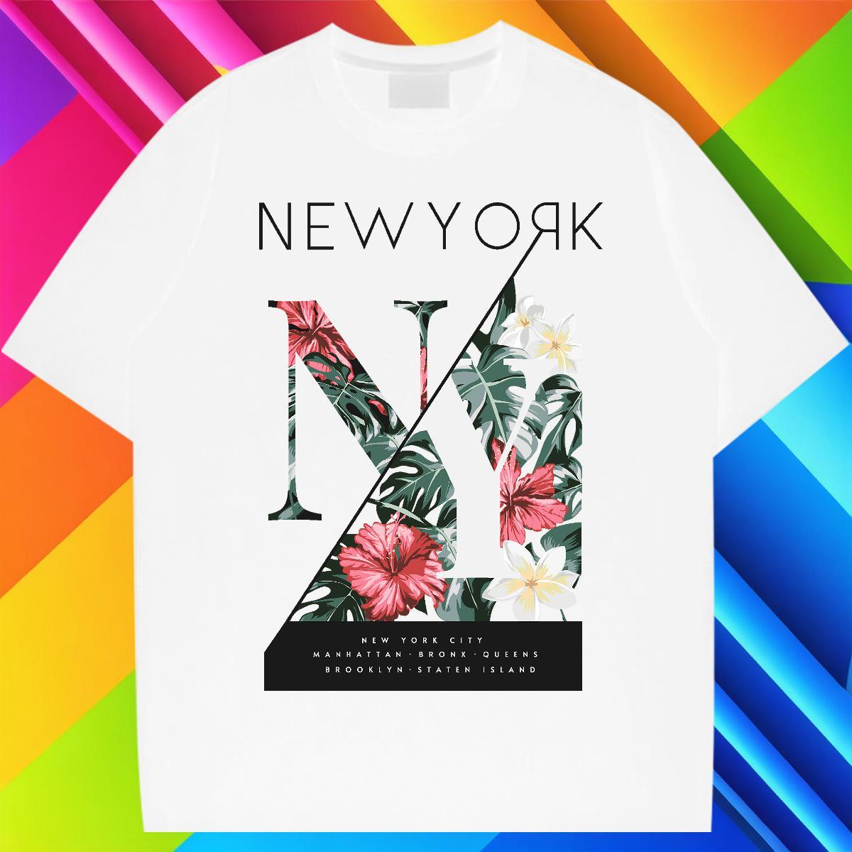 Cool Design Mens Tshirts 230g Pure Cotton Daily Outfit flower Plus Size Cartoon Breathable Soft Fashion Casual T-Shirts Tops Tees