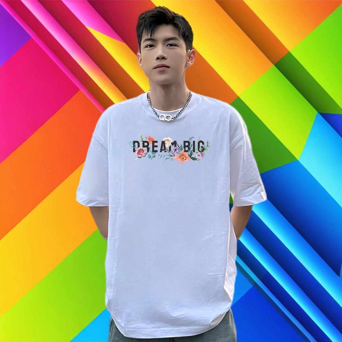 Fashion T shirt 230g Pure Cotton flower Hip Hop Wear O Neck Short Sleeves Cool Design Men Tees Custom Printing