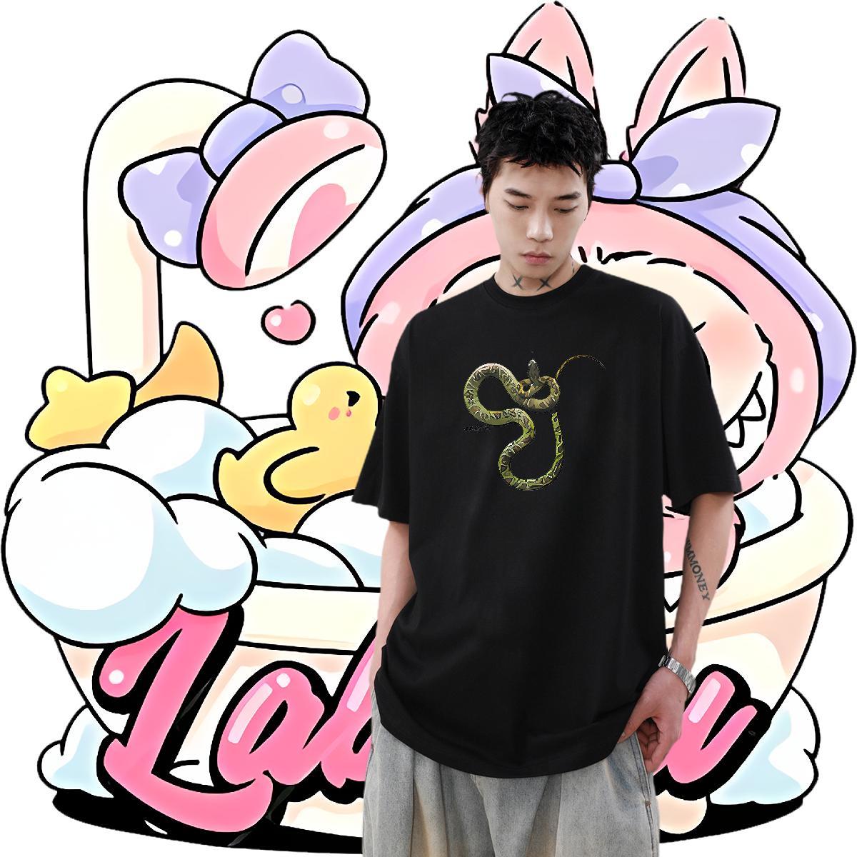 Cool Design Tshirt for Man Woman 100% Cotton 230g Beach snake Custom Big Size Breathable Short Sleeve 2024 DIY Man T Shirts Wear