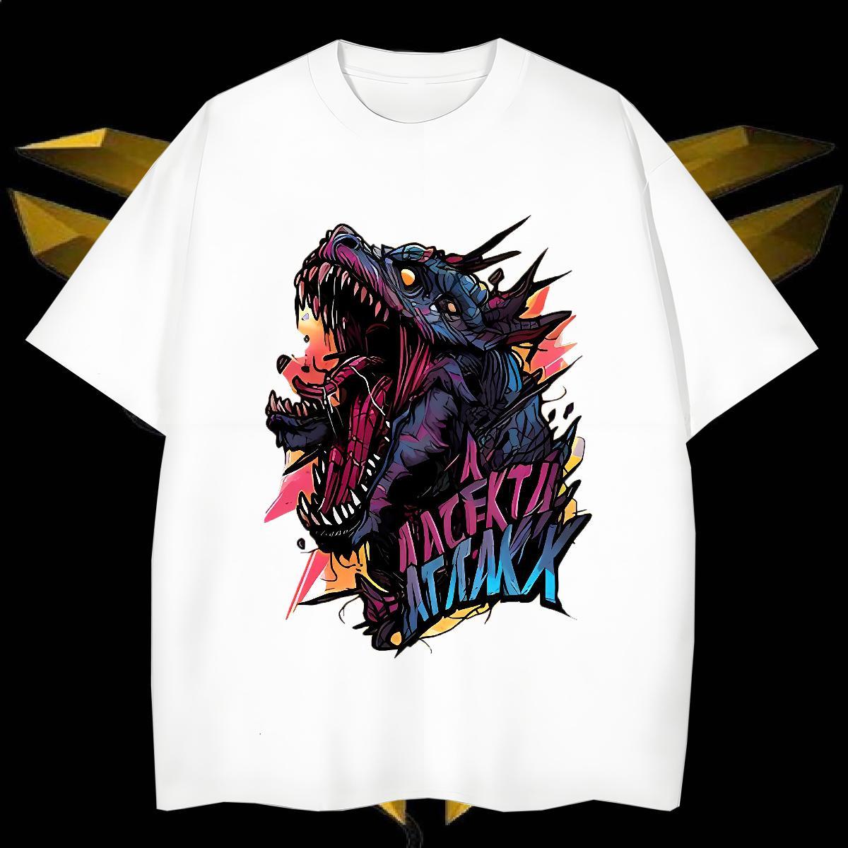 Mens T Shirts 230g Cotton scare Hip Hop Street Short Sleeve Soft Custom Print Oversized Men Clothes T-Shirt New Arrival Unisex Clothings