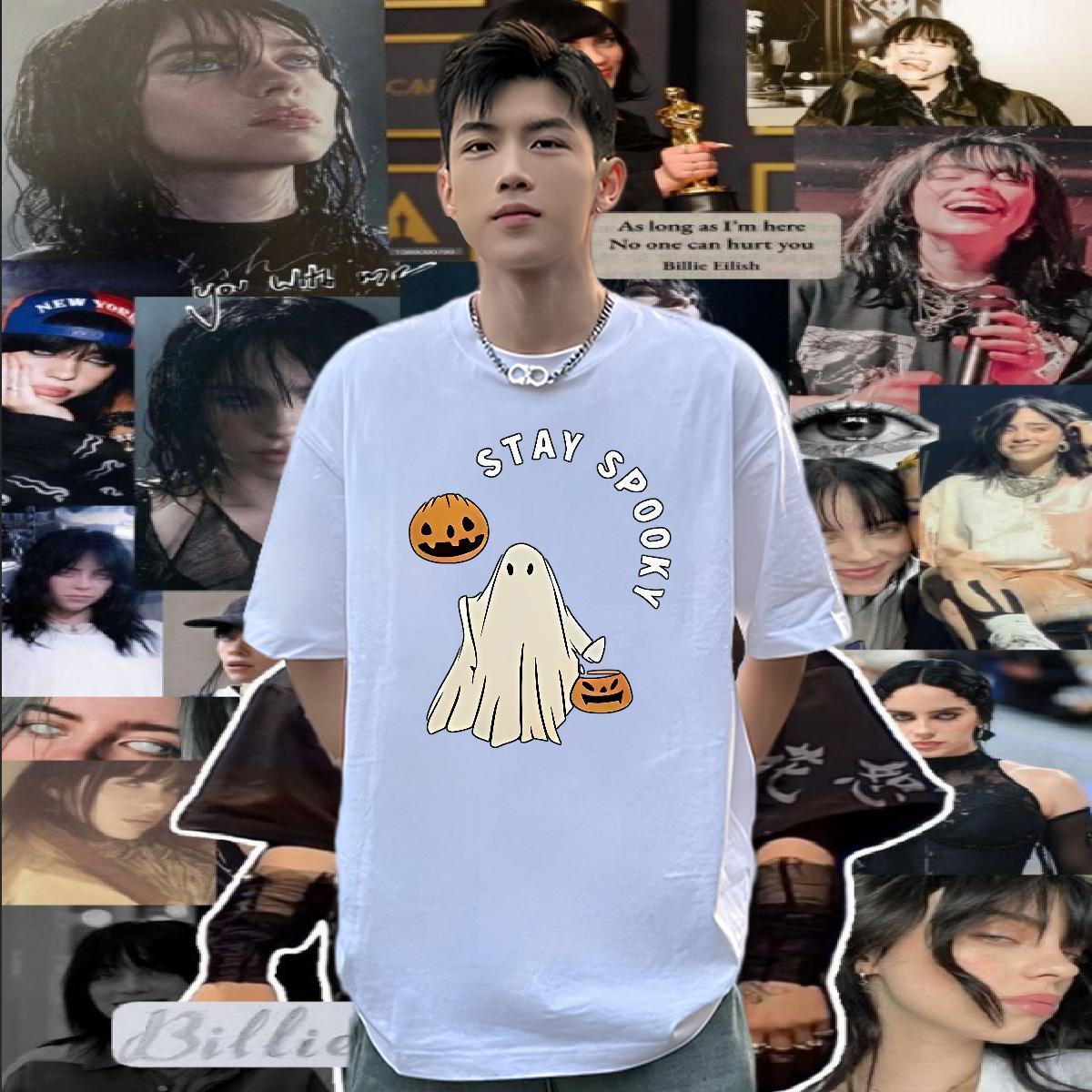 Fashion Casual T Shirts Men 230g 100% Cotton pumpkin Hip Hop Tops Round Neck Short Sleeve High Quality Tshirt for Man Woman DIY Printed