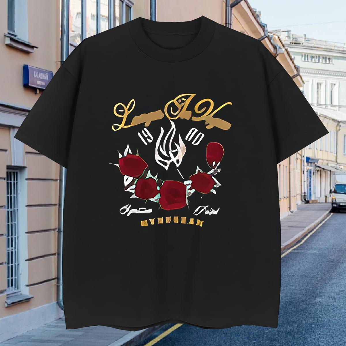 T-Shirts 230g 100% Cotton flower Casual Beach Round Neck Short Sleeve DIY Tshirts 2024 Summer Classic Wear