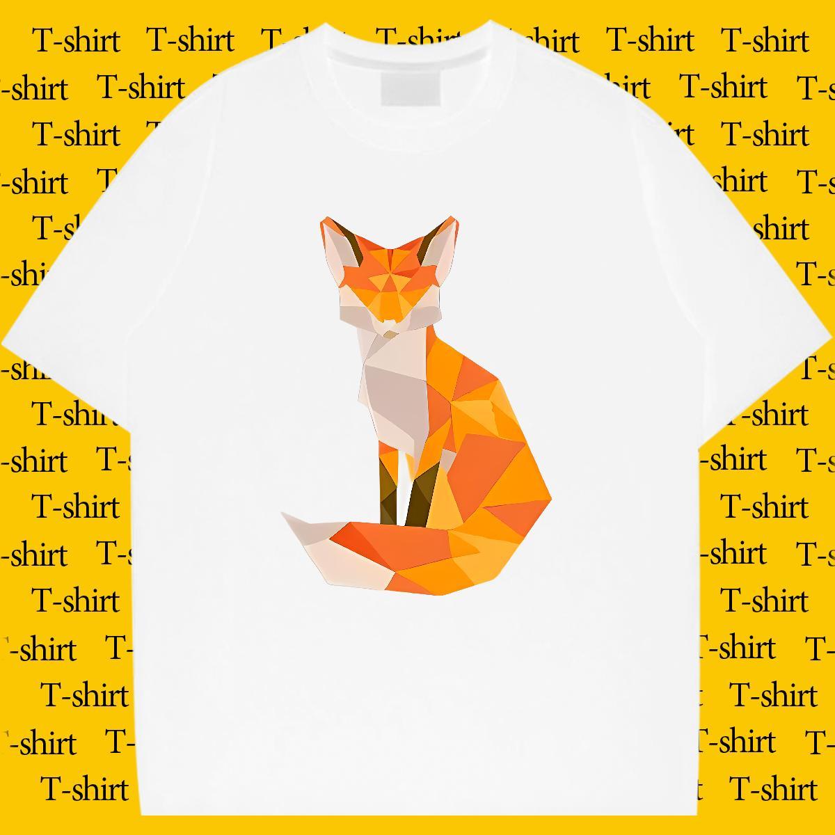 New Designer Men T Shirts 230g Cotton fox Spring Summer Polos Breathable Soft Wholesale Couples T Shirts DIY Logo Oversized