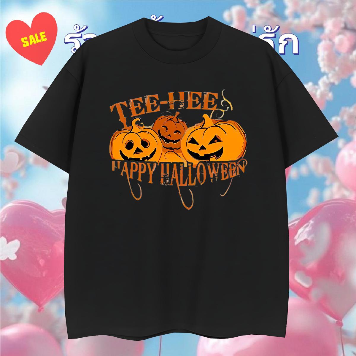 Classic T-Shirts for Men 230g 100% Cotton halloween Street Tshirts Crew Neck Breathable Cool Couples T Shirts Custom Printing