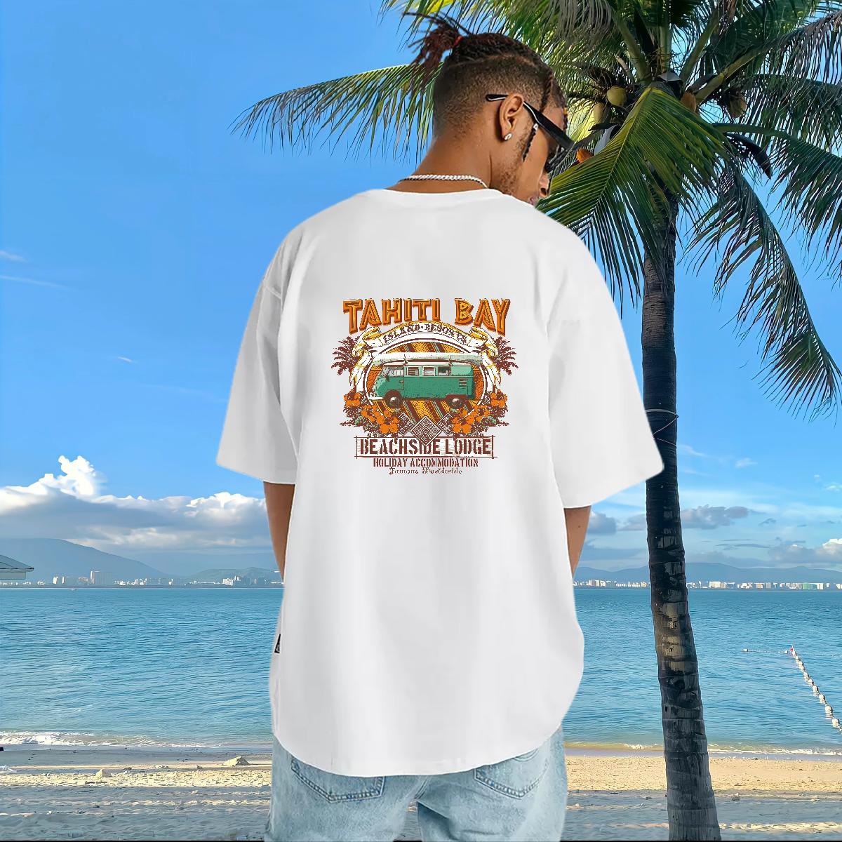 Custom Men T Shirts 230g Pure Cotton flower Summer Casual Clothings Crew Neck Popular Men Tops Tees Oversized 4XL