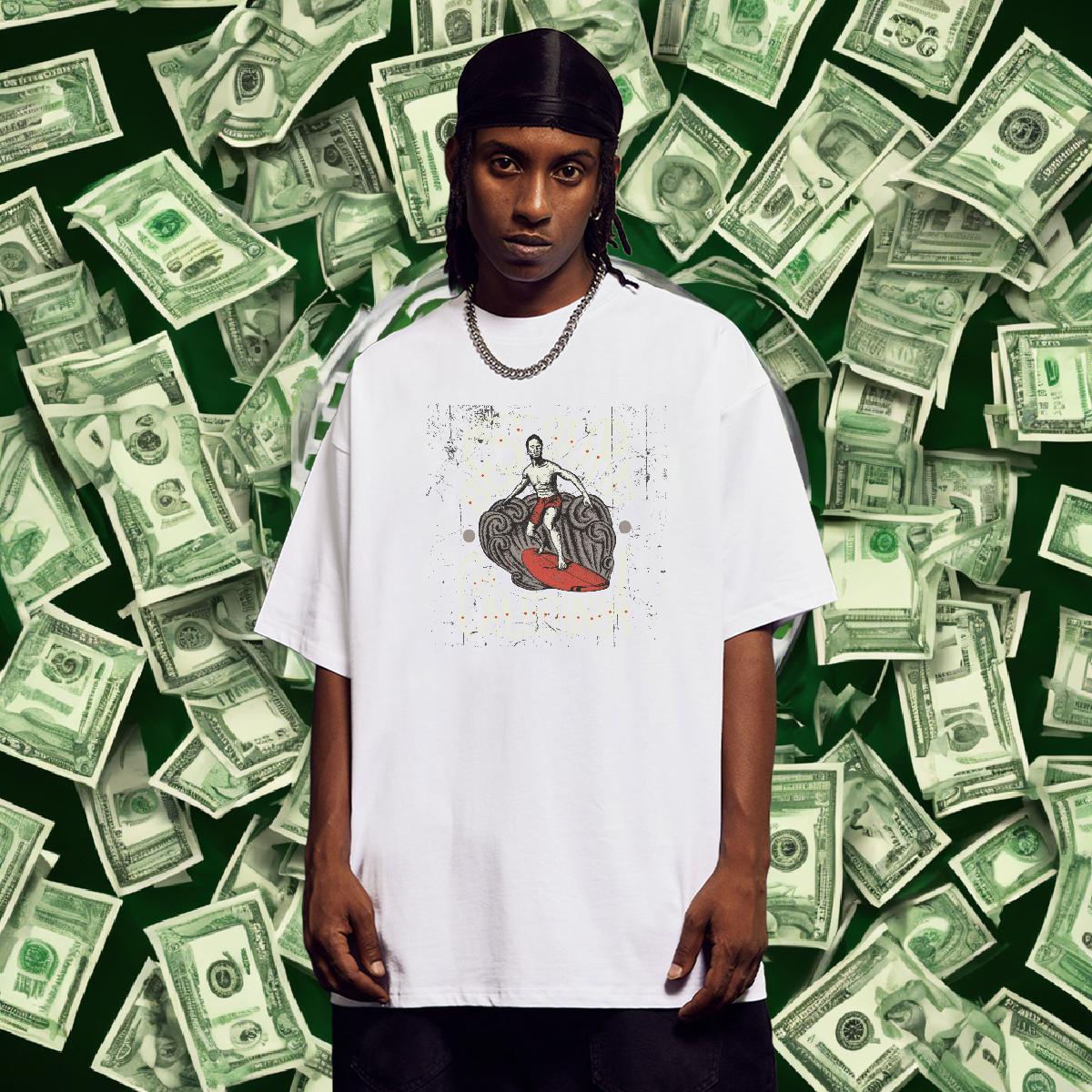 T shirt 230g Cotton portrait Street Wear Breathable Crew Neck Oversized 3XL 4XL Tshirt for Man Woman DIY Customized Unisex Tops Shirt