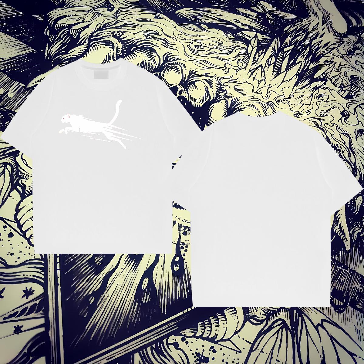Custom T-Shirts for Men 100% Cotton 230g cat Hip Hop Street Tee Shirt Breathable Short Sleeve TOP Quality Tshirts Skull
