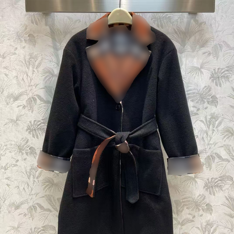 Trench Coat Women Designer Jacket Fashion High-end Long Coat Luxury Suit Collar Career Commuter Windbreaker autumn and winter Long jacket