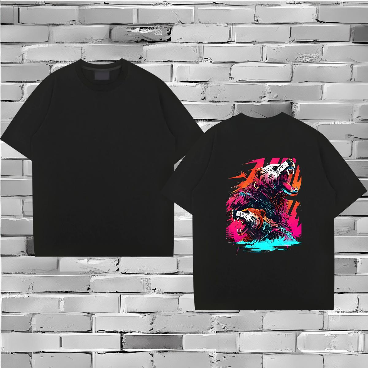 Custom T Shirt For Man 230g 100% Cotton Street wear Hip Hop Top Tees Breathable Unisex Couples T Shirts Custom Print Plus Size