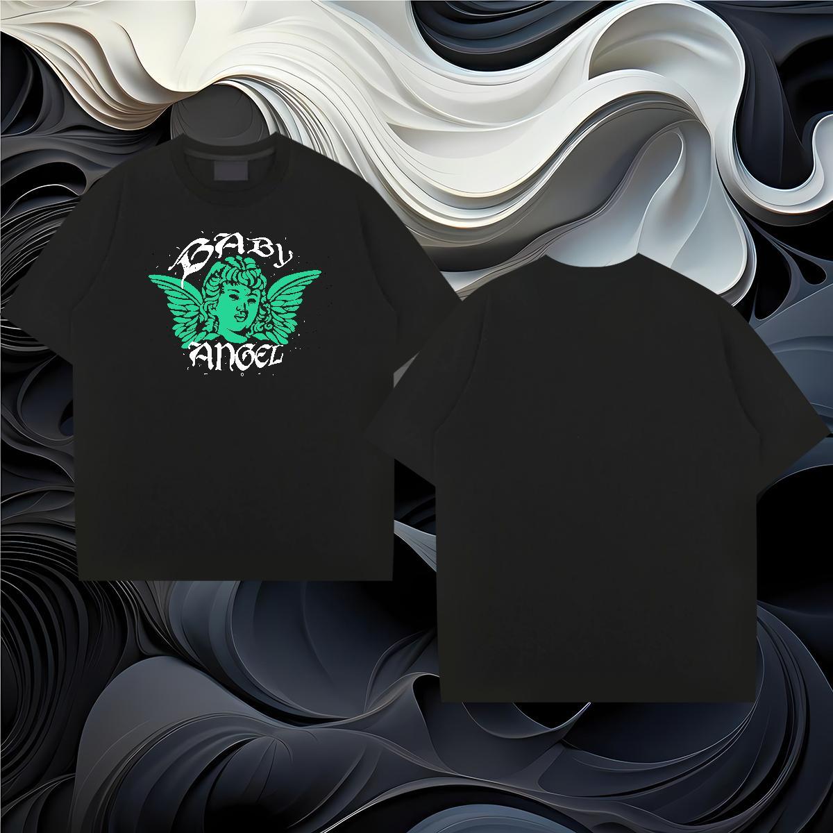 T Shirts Men 230g Pure Cotton painting Sports Casual Short Sleeve O-Neck DIY Couples T Shirts Wholesale Cool Design Polos