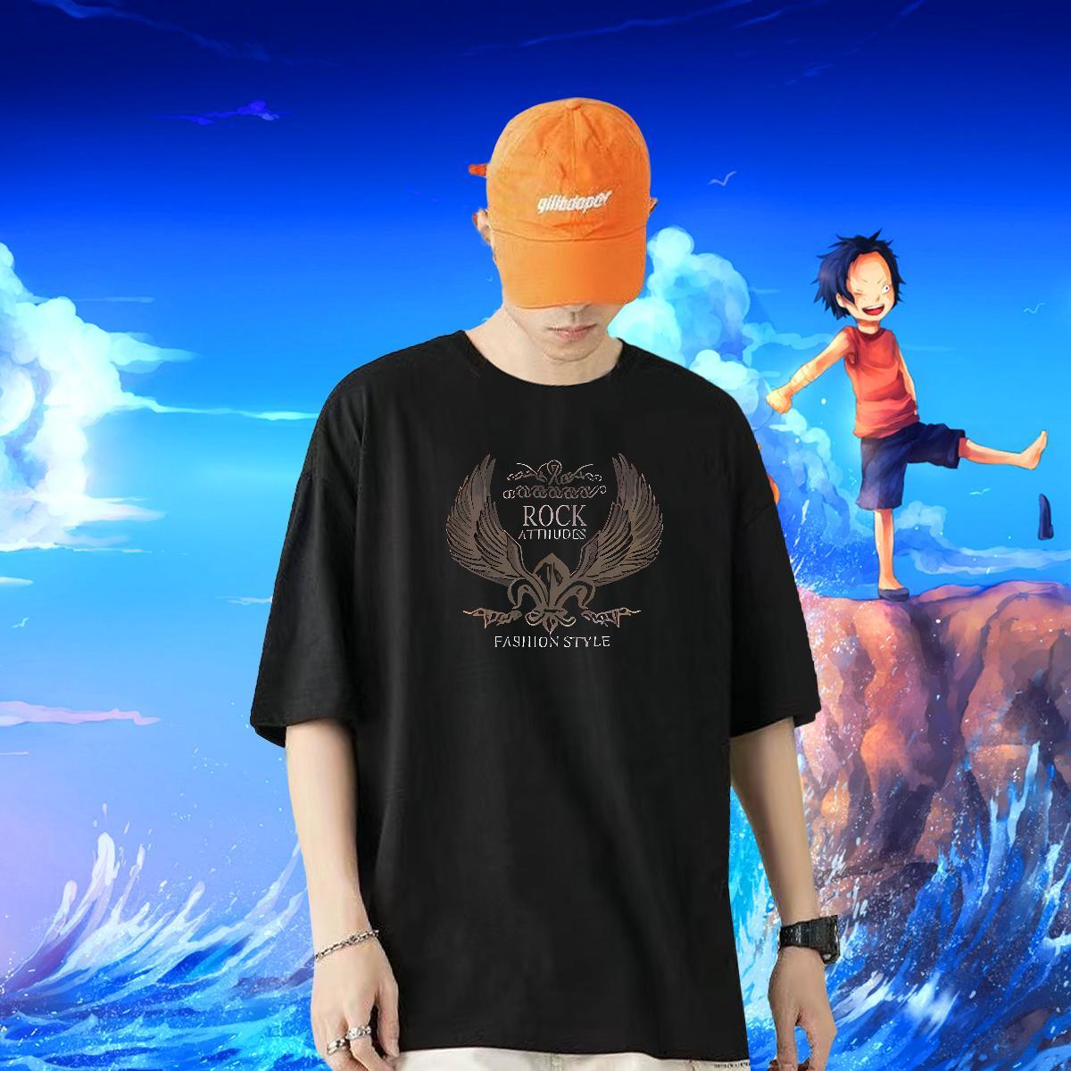 DIY Men T Shirts 100% Cotton 230g cool Hip Hop Tee Shirt Breathable Soft Unisex Tshirt for Man Woman Oversized