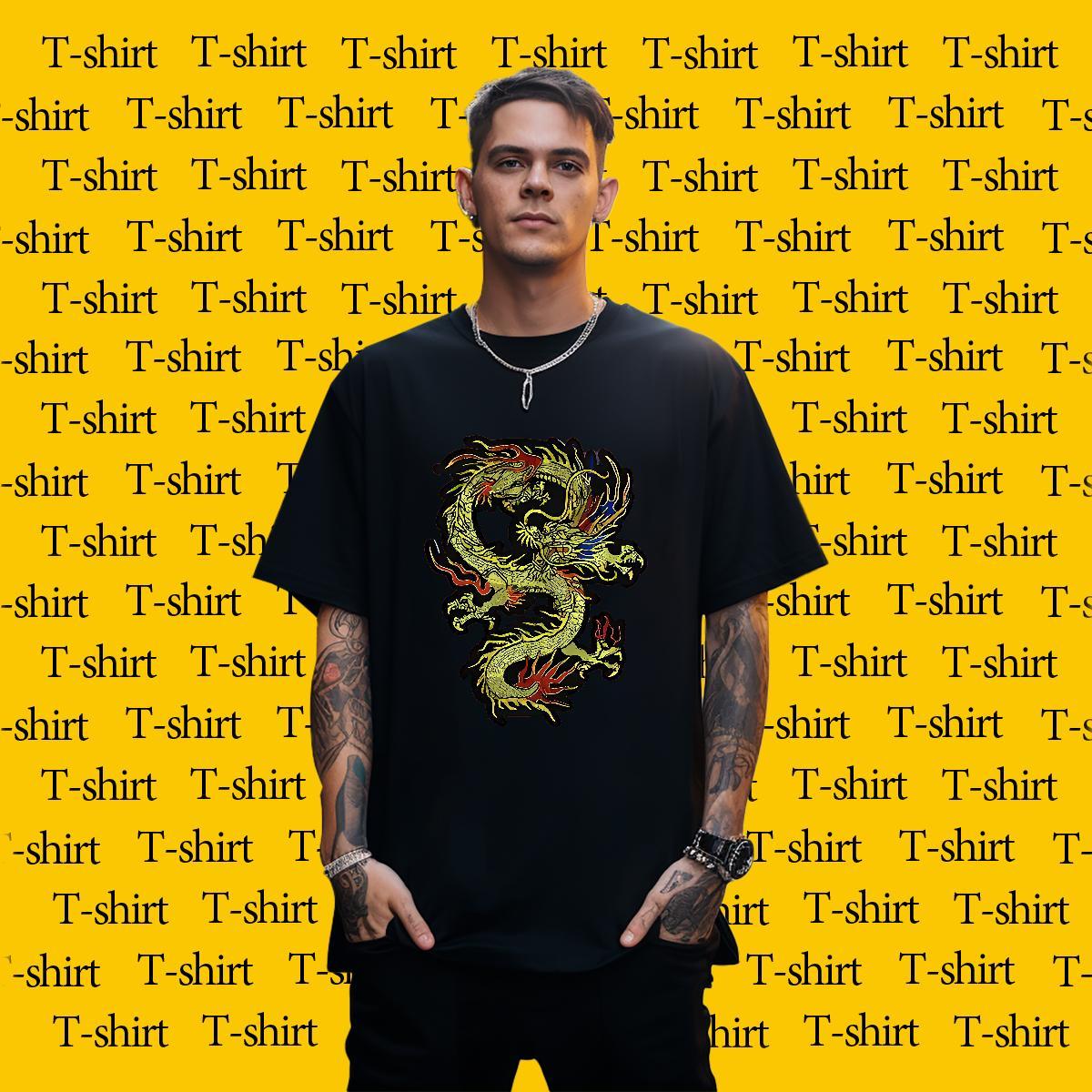 Popular Tshirts 100% Cotton 230g Daily Wear Custom Print Plus Size Breathable 2024 New Men T Shirts Tops