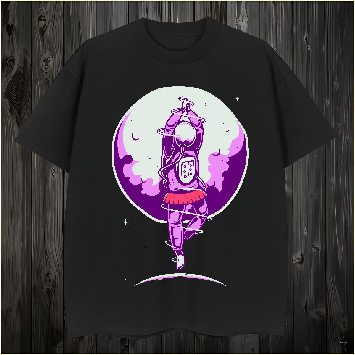 Men T Shirts 230g Pure Cotton universe Street Short Sleeve Soft Floral Print Couples T Shirts Free Shipping Loose Clothings