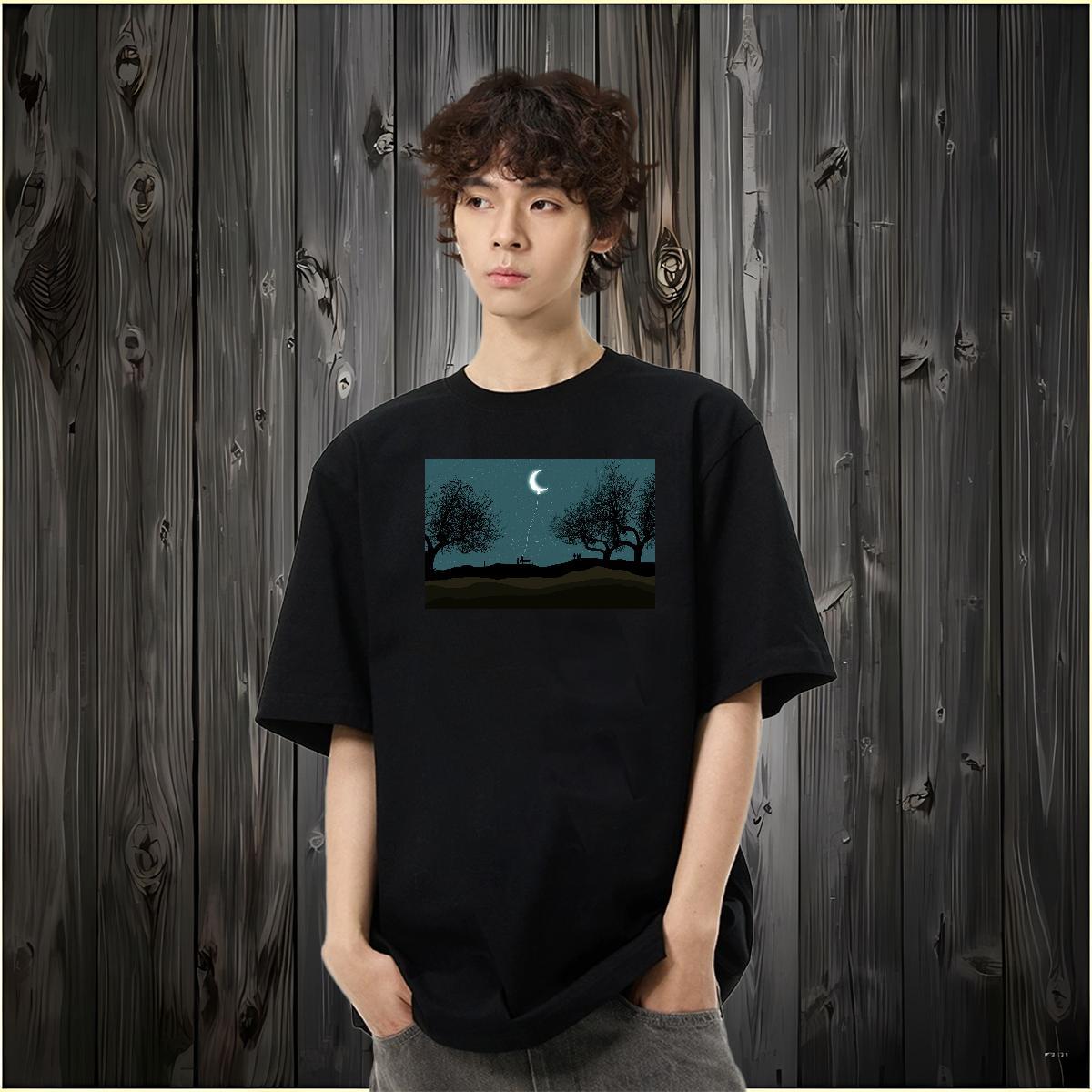 Brand T Shirts Men 100% Cotton 230g tree Casual Beach Tees Shirts Breathable Short Sleeve Classic Tshirts Floral Print