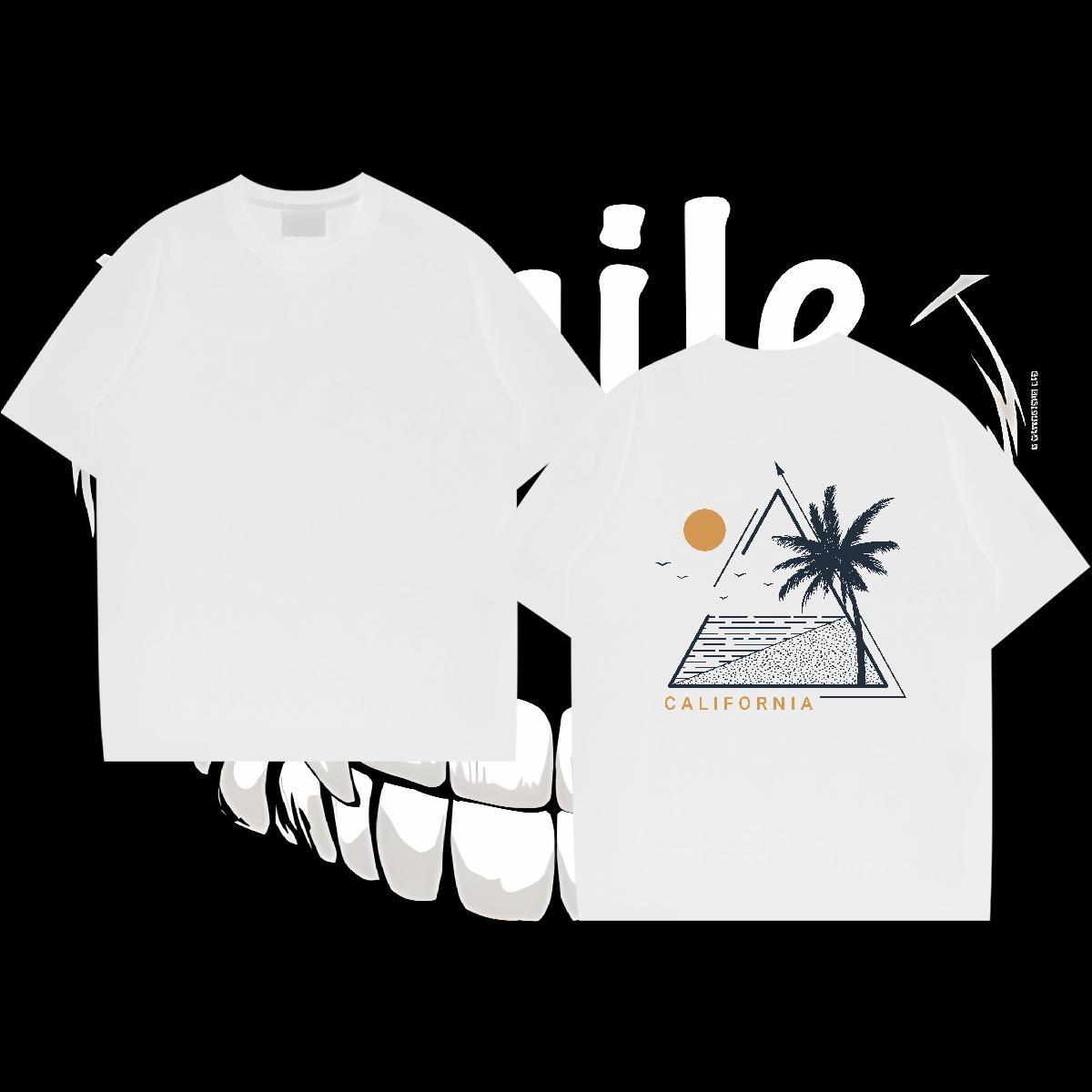 New Designer Man T Shirts 230g Cotton sun Street Wear Tee Shirt Round Neck Short Sleeve Classic Men Tshirts Custom Printing