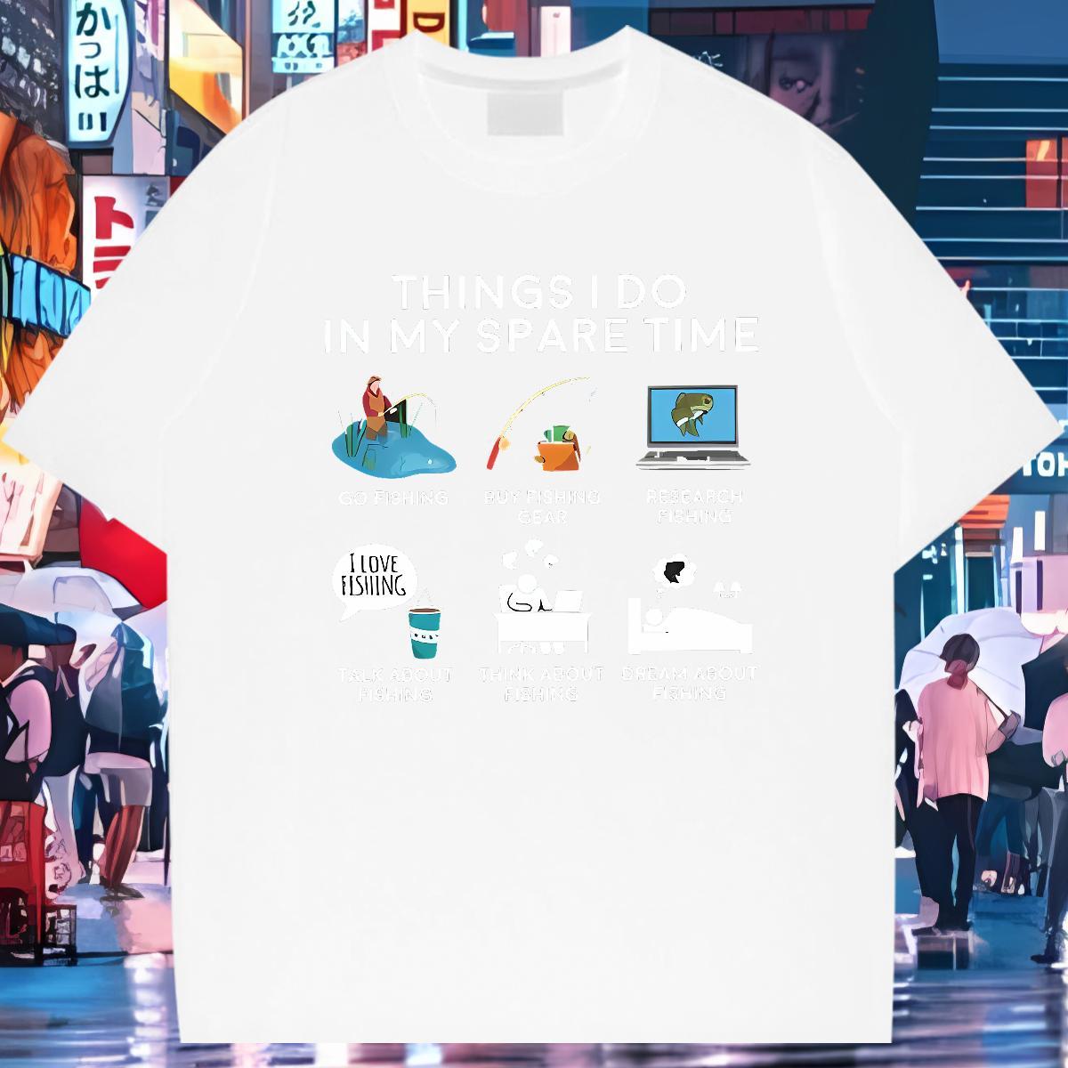 T-Shirts for Men 230g Cotton icon Casual Beach Short Sleeve O-Neck Anime Print Men Tshirts Factory Direct Wholesale Tops Tees