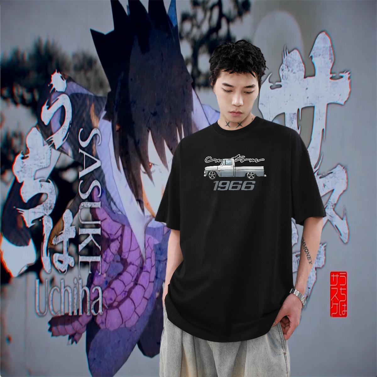 Free Shipping Men Tops Tees 230g Pure Cotton Sports Casual car Black White Breathable Crew Neck New Mens T Shirts Tees Shirts