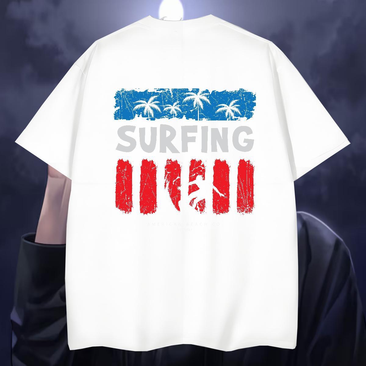 Fashion Casual T shirt 100% Cotton 230g tree High Street Hip Hop Wear Round Neck Short Sleeve Brand Men Tops Tees Plus Size Cartoon