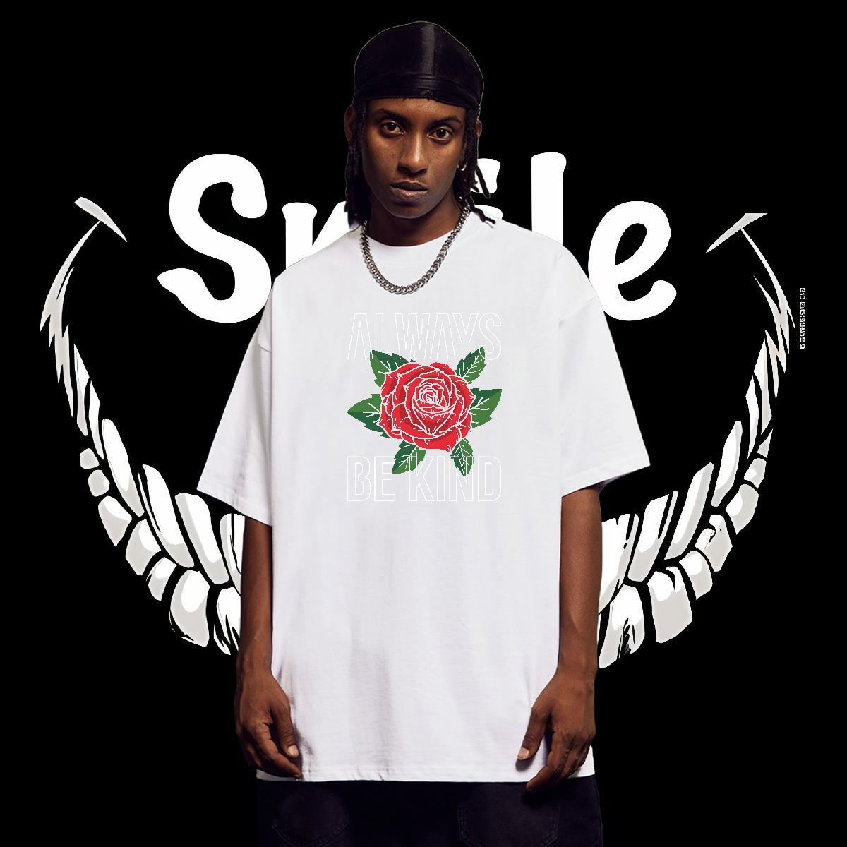 2024 Summer T-Shirts 230g Pure Cotton flower Anime Printing Street Clothings O-Neck Short Sleeve Wholesale Men Tees Cartoon Printing L-4XL