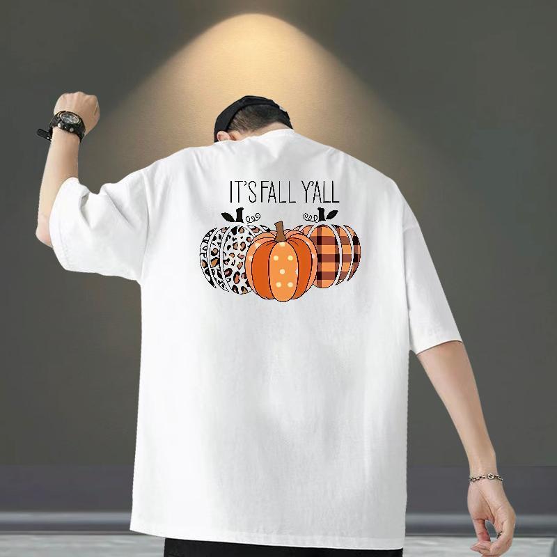 Free Shipping Men T Shirts 230g Cotton halloween High Street Hip Hop Clothes Breathable Short Sleeve Popular Mens Tshirts Custom Big Size