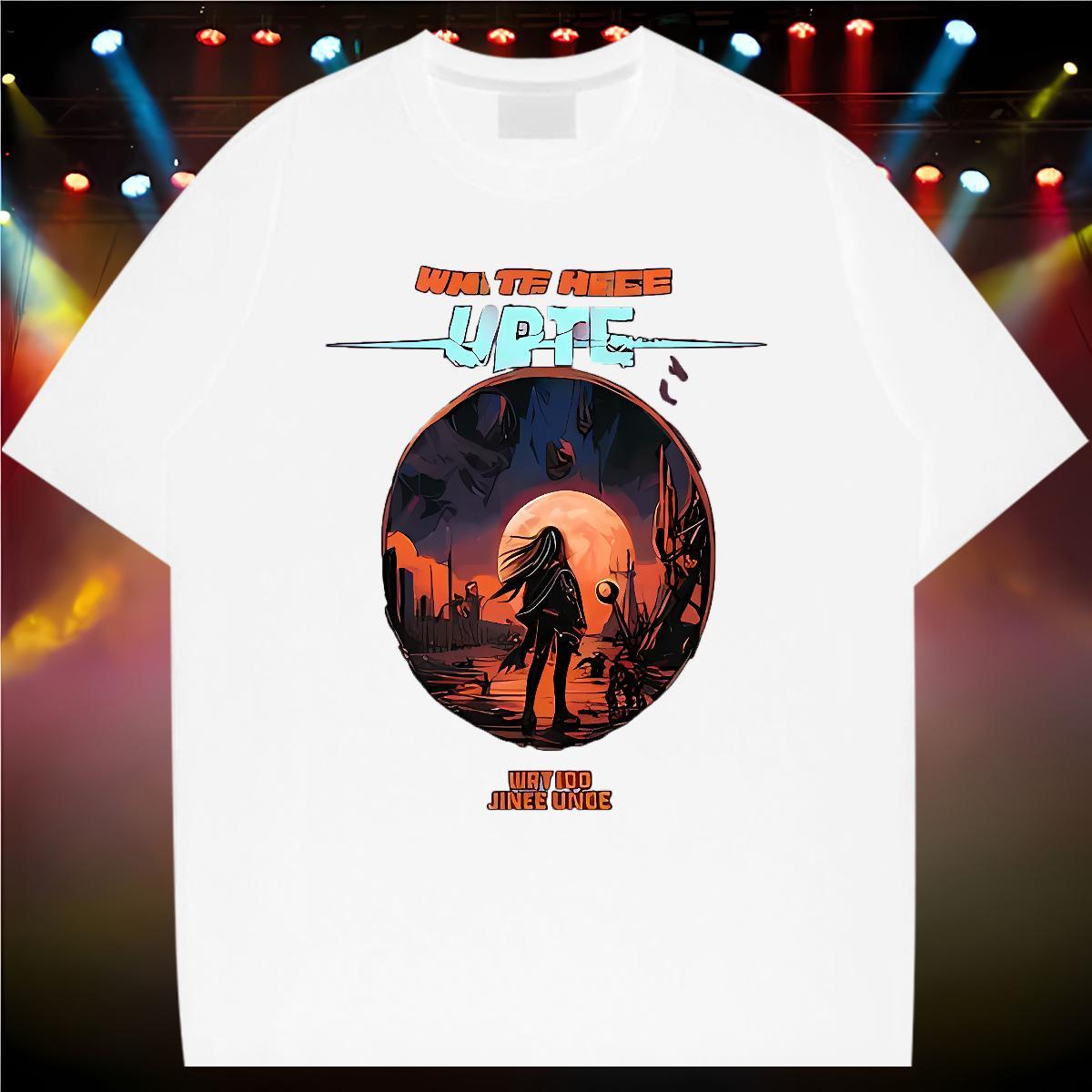 T Shirt For Man 230g Cotton person Street wear Hip Hop Breathable Short Sleeve Customized Print Men Tops Tees 2024 New Brand Tees Shirts